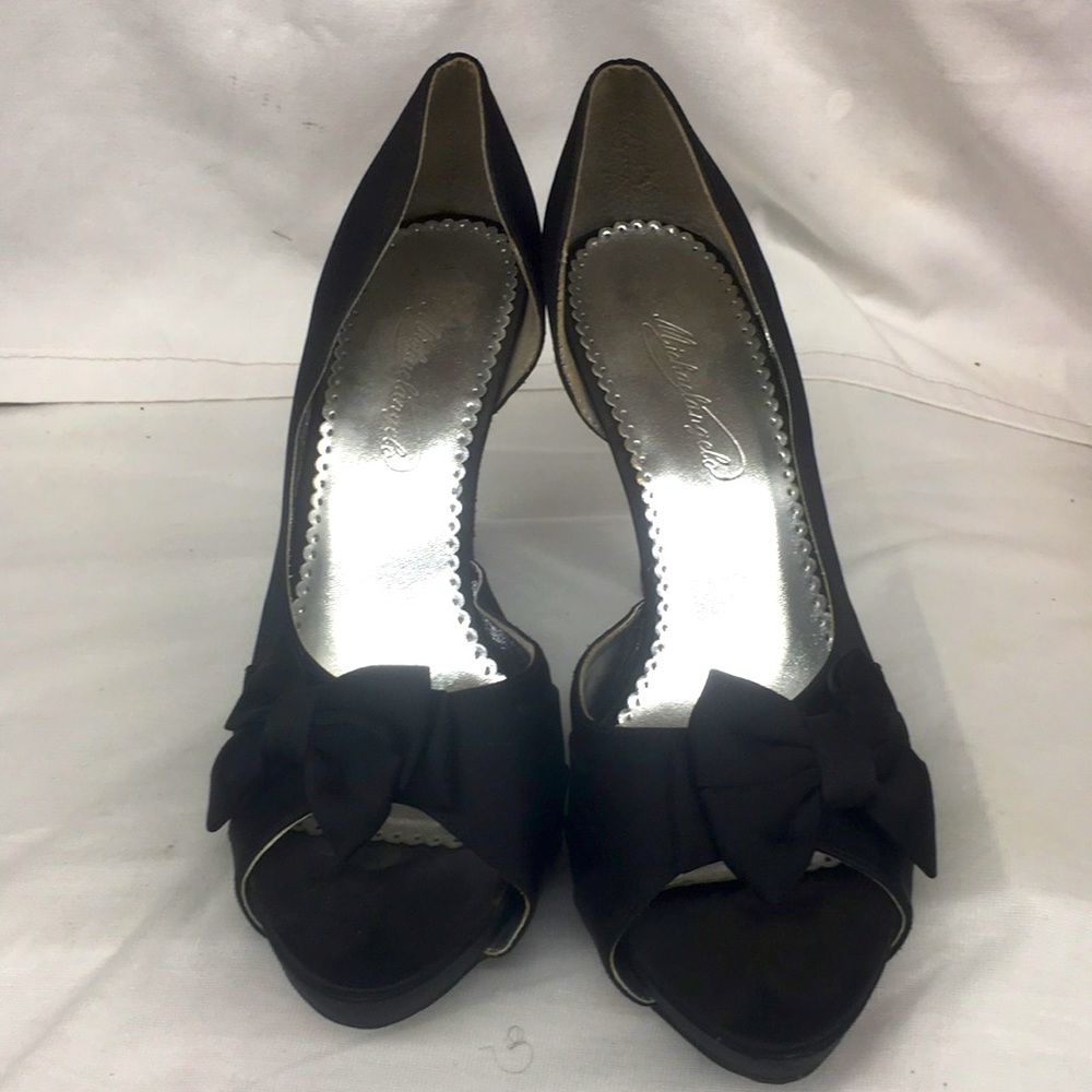 MichaelAngelo satin platform heels ladies sz 9m